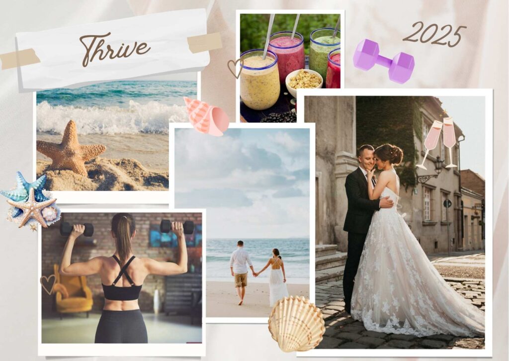 vision board collage style wedding theme thrive 2024 how to create a vision board online