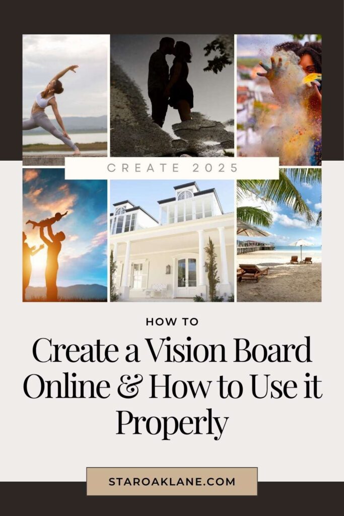 Create a vision board online and create your dream life-act on your vision board by FEELING your dreams and taking ACTION towards your goals and dreams every day!