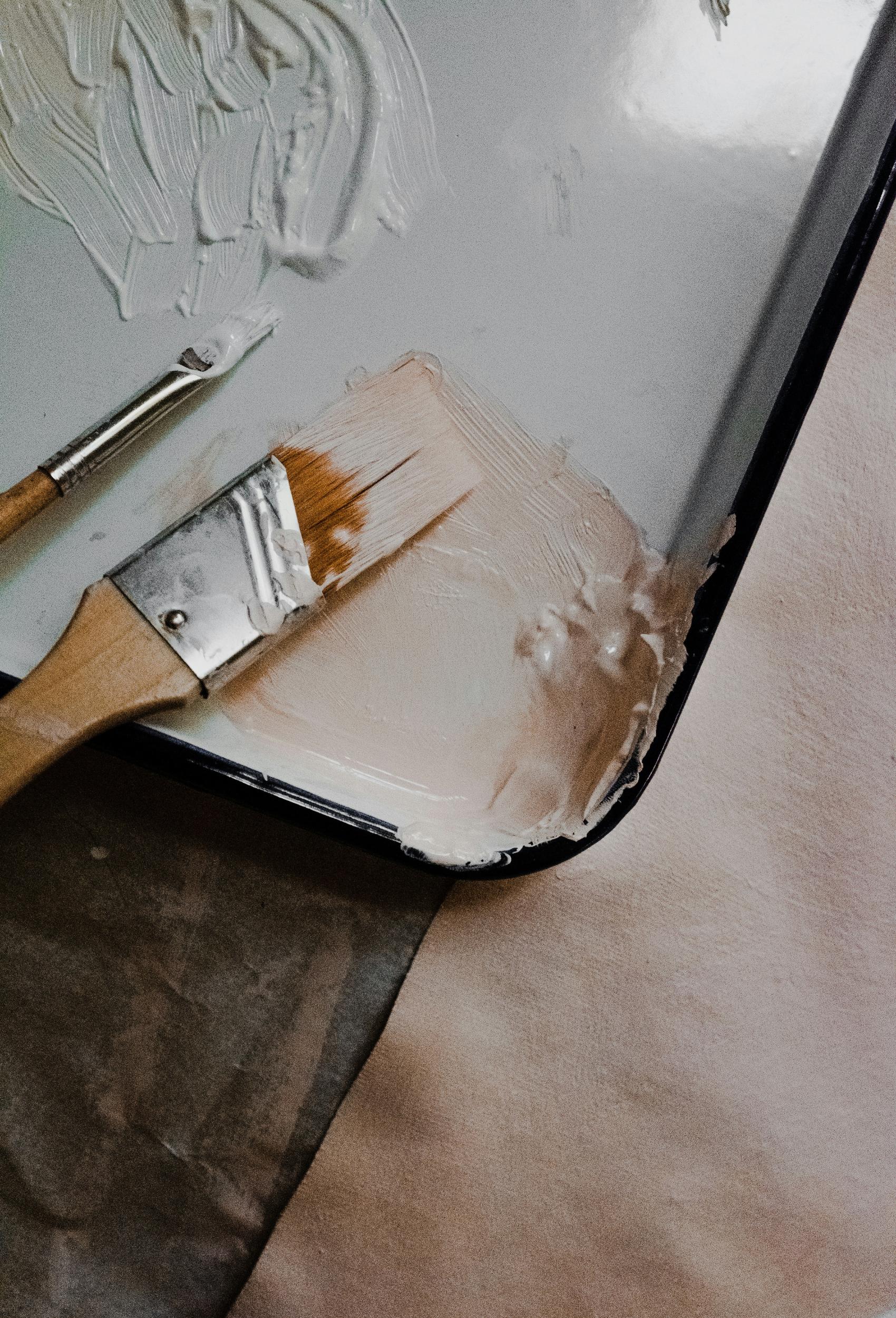 blue grays tans painting for design decor diy