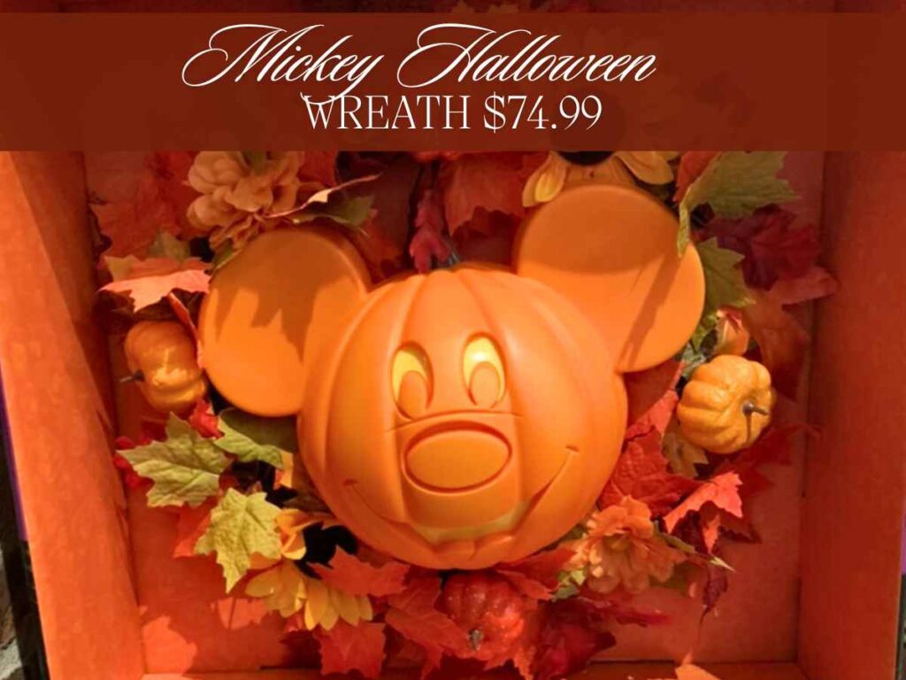 Mickey Jack-o-Lantern Halloween Fall Wreath for sale Disney's Halloween Merch